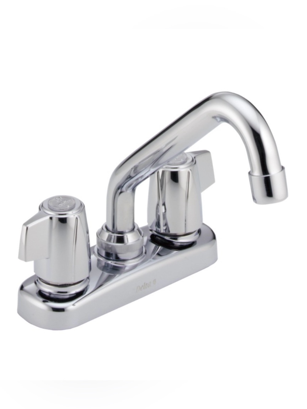 NEW Delta Two-Handle Sink Laundry Faucet in Chrome with Stream Straightener